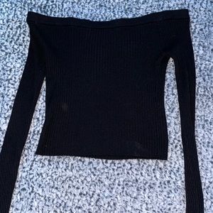 Forever 21 off the shoulder black long sleeve